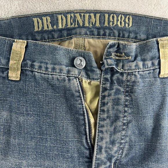 Denim Jeans Male 34 Indigo Distressed Selvedge Vintage Style 100% Cotton - Picture 4 of 8